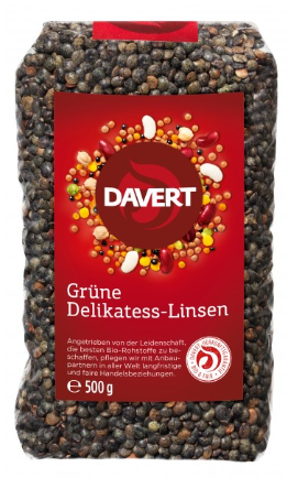 Davert Gr&uuml;ne Delikatesslinsen, 500g