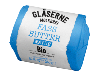 Gl&auml;serne Molkerei Fassbutter Sauerrahm, natur, 250g