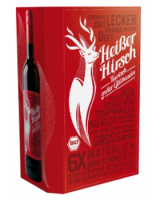 Hei&szlig;er Hirsch Gl&uuml;hwein rot, 6x0,75l