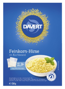 Davert Feinkorn-Hirse im Kochbeutel, 250g