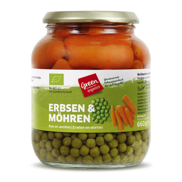 Green Erbsen mit M&ouml;hren