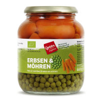 Green Erbsen mit M&ouml;hren